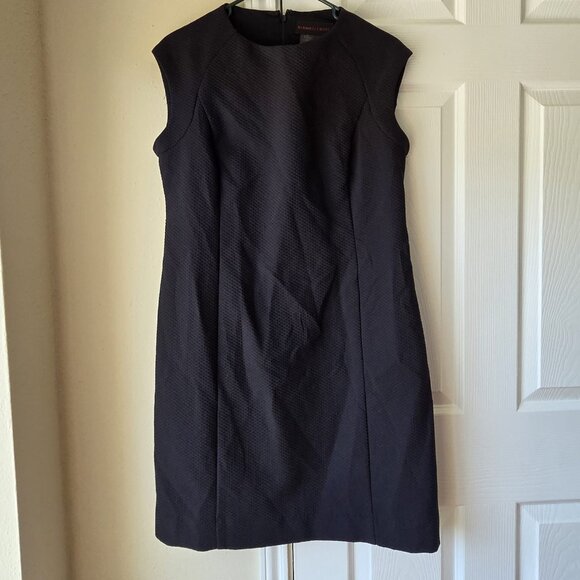 Nina Mclemore Dress 8 Swiss Cotton Blend Pique Black Dress Black $695 - Picture 8 of 9